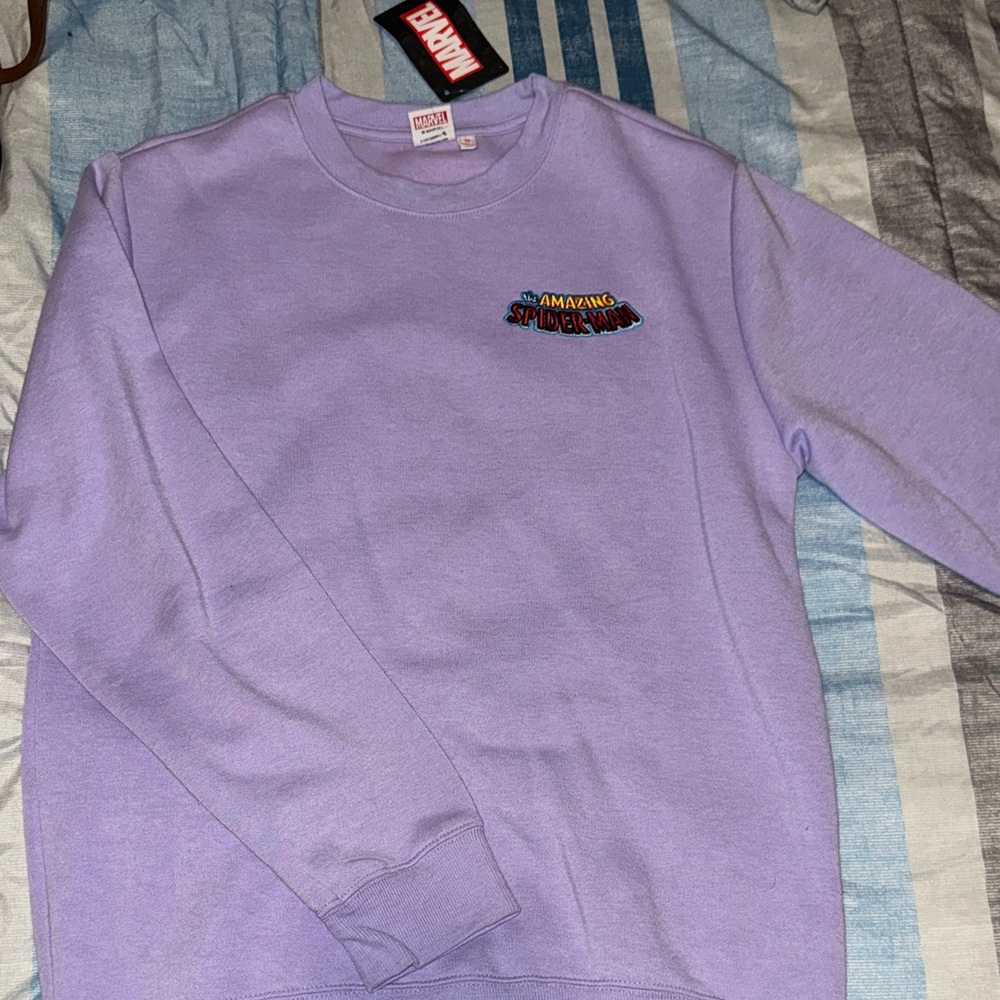 Marvel Lavender Amazing Spider-Man Crewneck Sweater